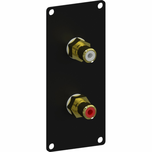 Caymon  CASY131/B Panel CASY se 2 samičími stereo RCA kon...