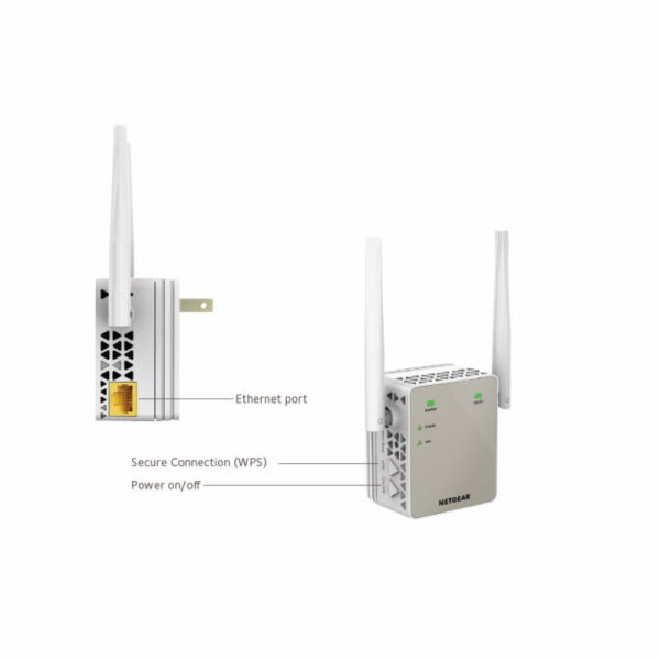 NETGEAR EX6120 - Wi-Fi extender - Wi-Fi 5 - 2.4 GHz, 5 GHz