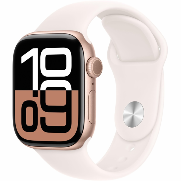 Apple Watch 10 GPS 42mm S/M, chytré hodinky, růžové zlato