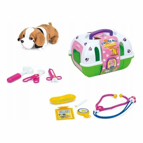 Omega Toys Set Doctor Dog v přepravce zelené 32088
