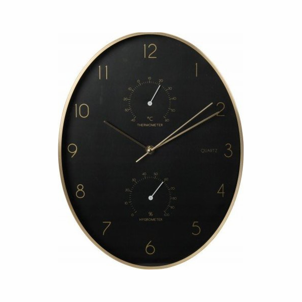 Nástěnné hodiny se zlatým rámem 35 x 27 cm KO-837362260
