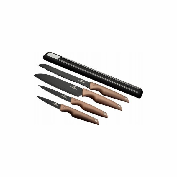 Sada nožů s magnetickým držákem 6 ks Rosegold Metallic Li...
