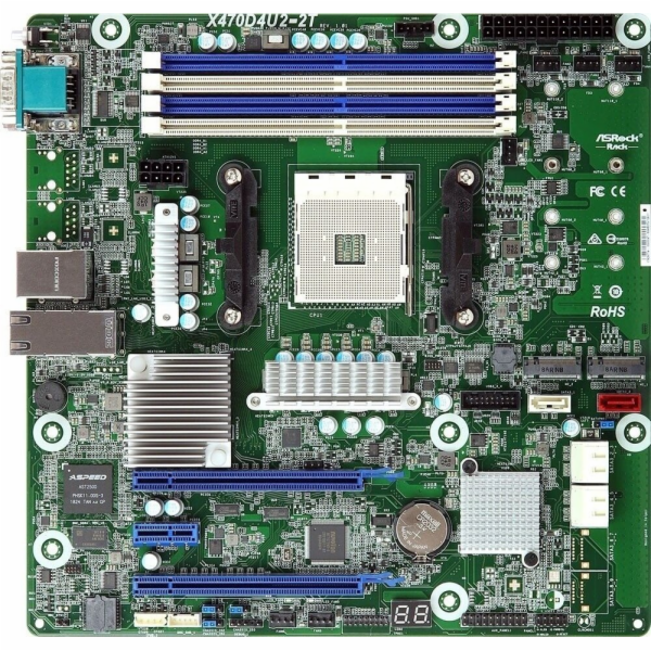 ASRock X470D4U2/1N1 Bulk AM4 mAtx – AMD Socket AM4 (Ryzen)