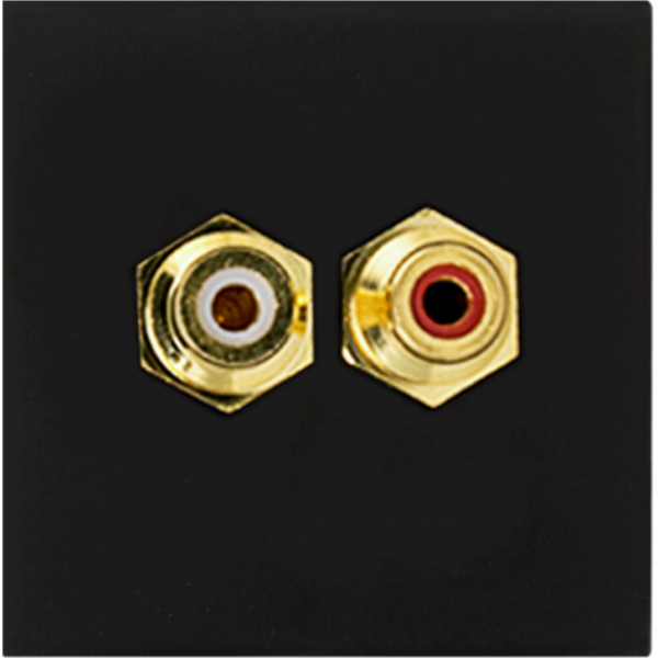 Audac  CP45RCA/B Spojovací deska RCA 45 x 45 mm Černá verze