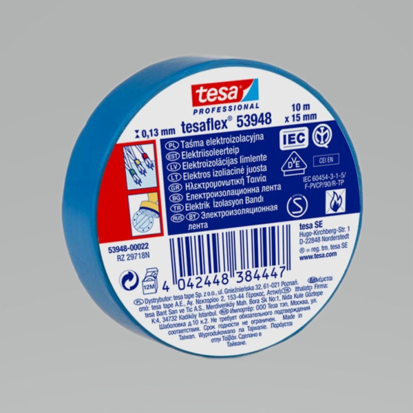 Izolační páska Tesaflex 53988, modrá, 15 mm x 10 m