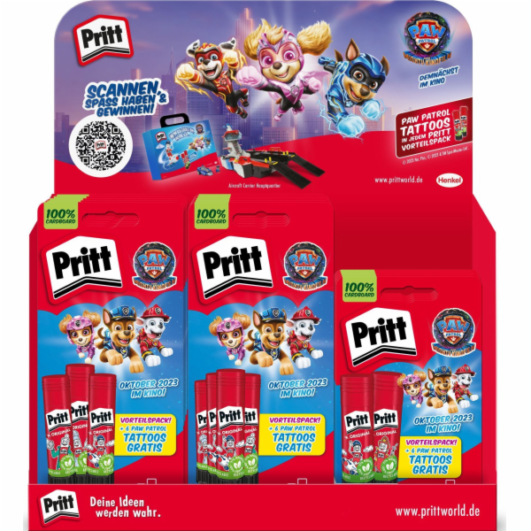 Pritt  Klebestifte Display Paw Patrol 3x11g, 4x11g, 2x22g