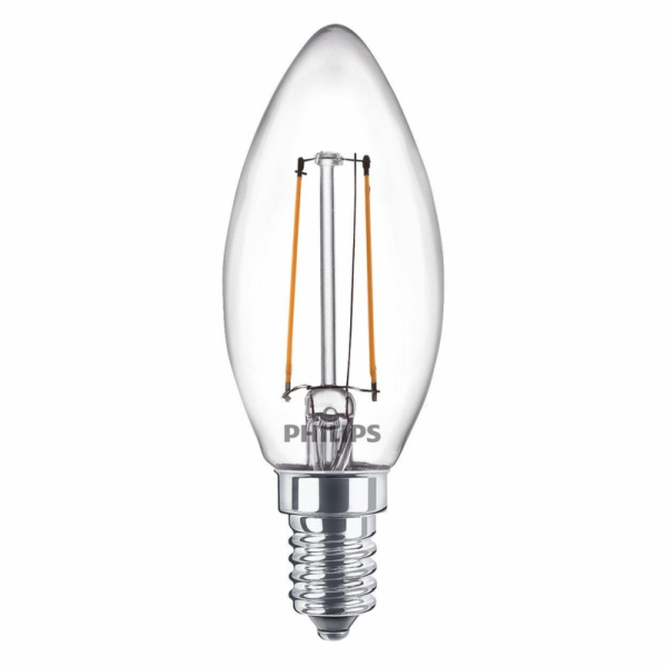 LED žárovka PHILIPS, B35, E14, 2 W, 250 lm, 2700 K