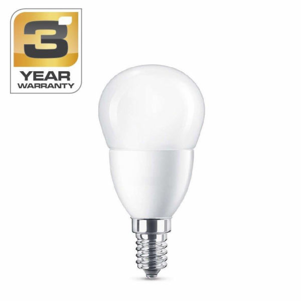 Žárovka, STANDART, LED, P48, 7W, E14, 2700K, 806lm, mat.