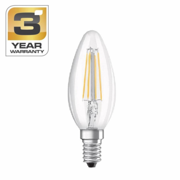 Žárovka STANDART, LED, B35, 4,3W, E14, 2700K, 470lm, tran...