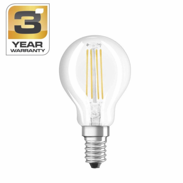 Žárovka STANDART, LED, P45, 4,3W, E14, 2700K, 470lm, tran...