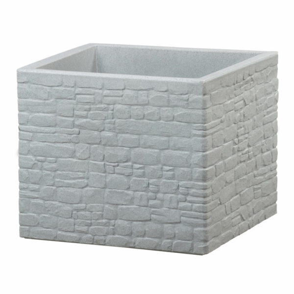 Hrnec Scheurich Stony Grey, plast, O 38 cm, šedý