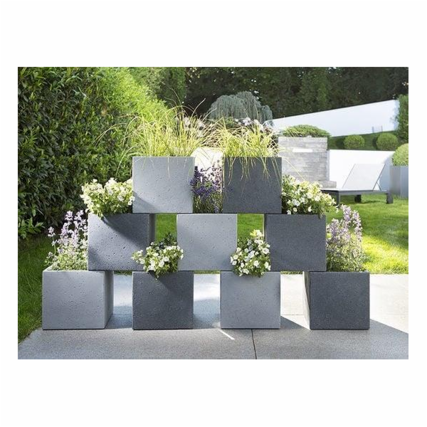 Hrnec Scheurich Stony Black, plastový, O 38 cm, černý