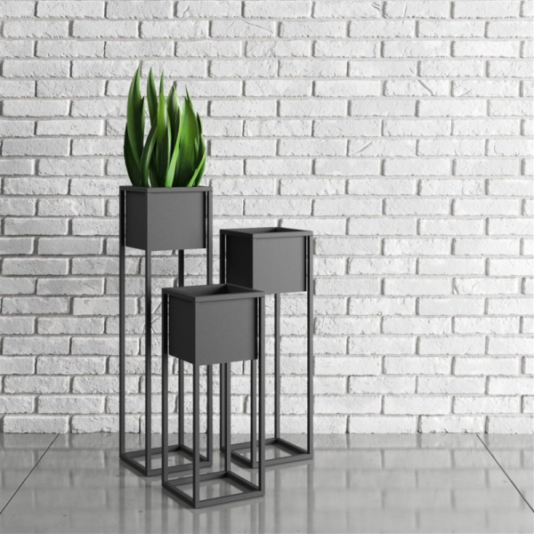Gelový stojan Nantes, 23 cm x 90 cm x 23 cm, černý