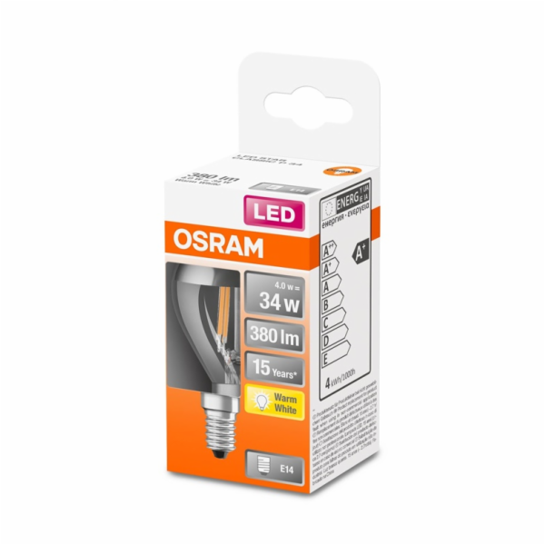 LED lampa Osram Filam, MIRROR, P45, 4W, E14, 2700K, 350lm
