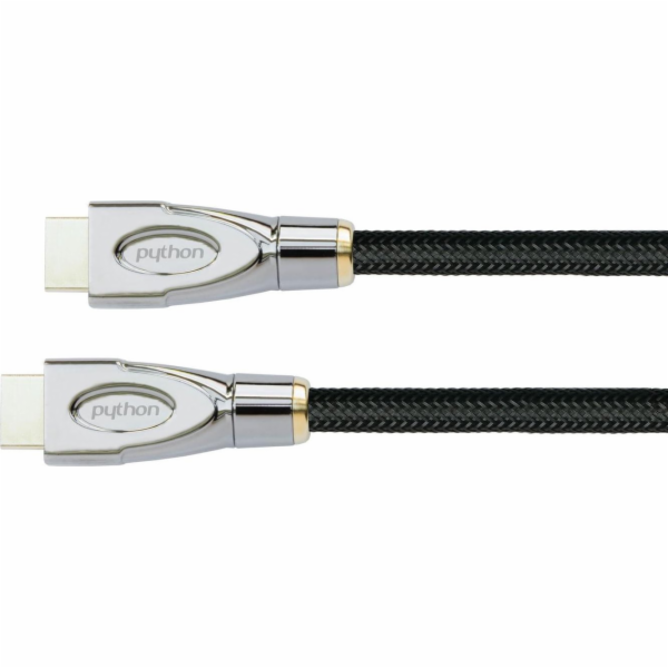 PYTHON  HDMI« 2.1 kabel 8K UHD-2 Nylongeflecht schwarz 2m