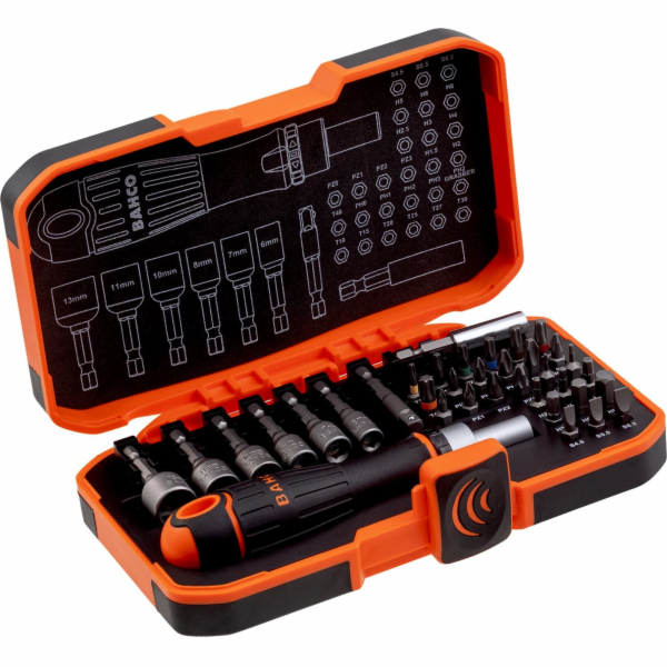 Bahco Sada 1/4 plochých/Phillips/Pozidriv/TORX/hex bitů a...