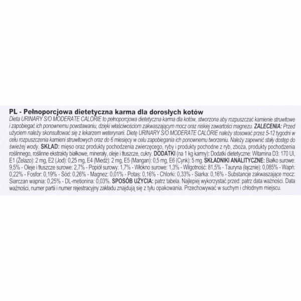 ROYAL CANIN Urinary S/O Moderate Calorie - mokré krmivo p...