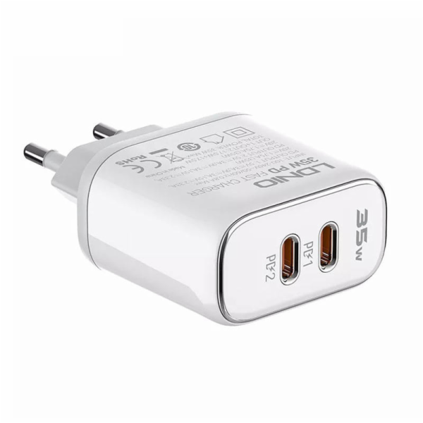 Nástěnná nabíječka LDNIO A2528M 2USB-C pro Apple + kabel ...