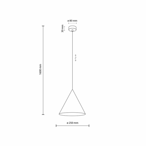 Závěsné svítidlo TK Lighting Cono 6632, 15 W, E27