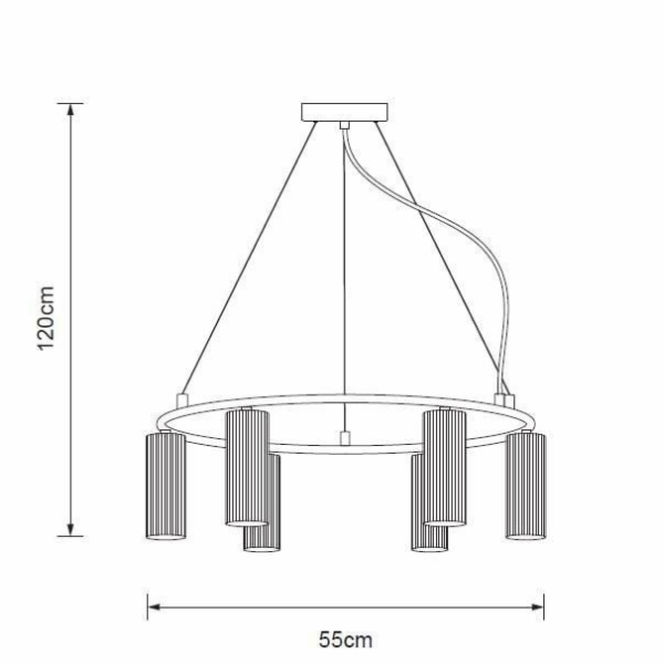 Stropní svítidlo Domoletti P16065-6RP D5H13 zlatá, 30 W, ...