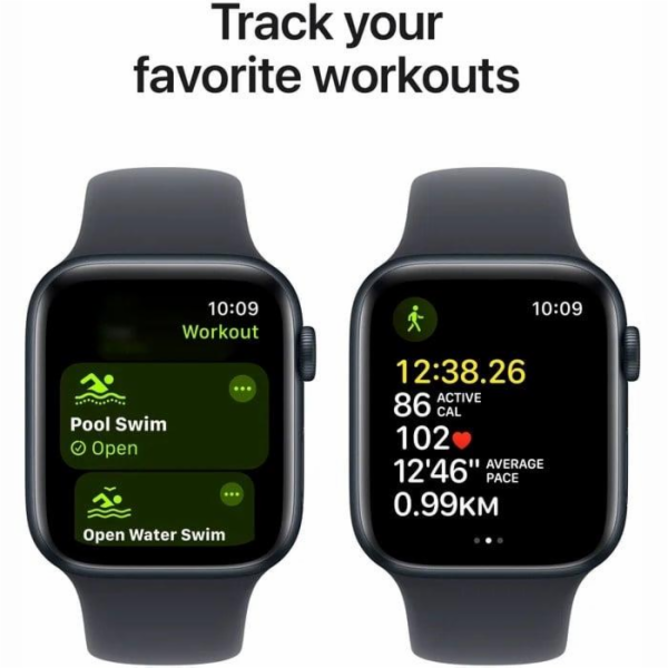 Chytré hodinky Apple Watch SE GPS 44mm M/L, půlnoc
