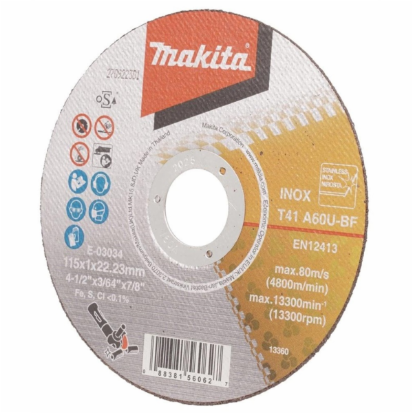 Makita E-03034; 115x1,0x22,23 mm Brusný řezný kotouč