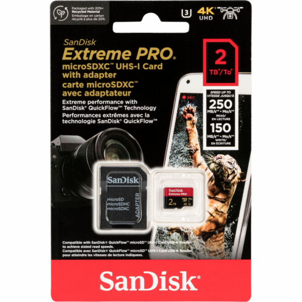 SanDisk microSDXC 2TB Extreme PRO SDSQXCD-2T00-GN6MA + ad...