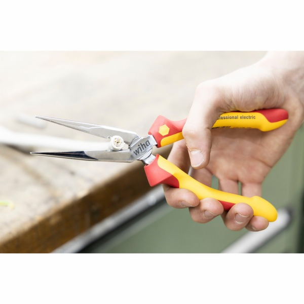 Wiha Flachrundzange Professional electric (rot/gelb, mit ...
