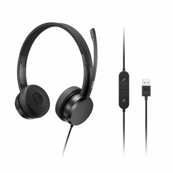 Lenovo - Náhlavní souprava - náhlavní - kabelové - USB-A ...