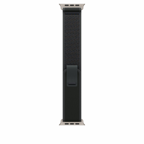Apple Watch 49mm Black Trail Loop - M/L - Natural Titaniu...
