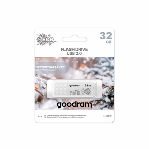 GOODRAM FLASHDRIVE 32GB UME2-WINTER WHITE USB 2.0