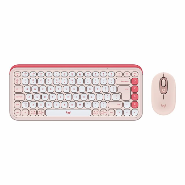 Logitech POP Icon Combo - Klávesnice a sada myši - bezdrá...