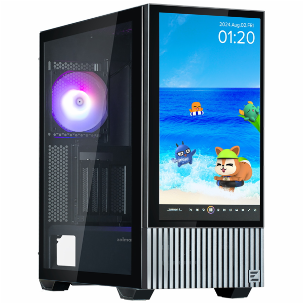 Zalman Z10 DS ATX Mid Tower PS Case Black, 120 mm  ARGB F...