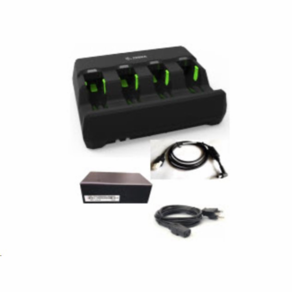 Nabíječka Zebra 3600, 4-slot KIT zdroj a kabel