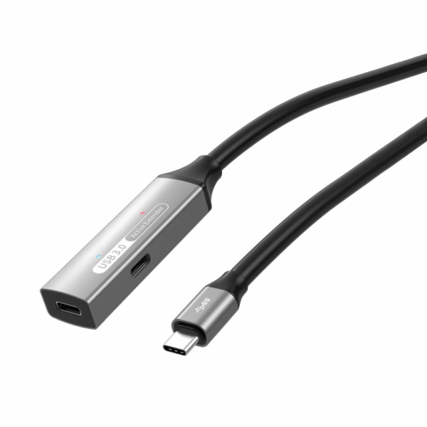 PREMIUMCORD USB-C repeater a prodlužovací kabel Male-Fema...