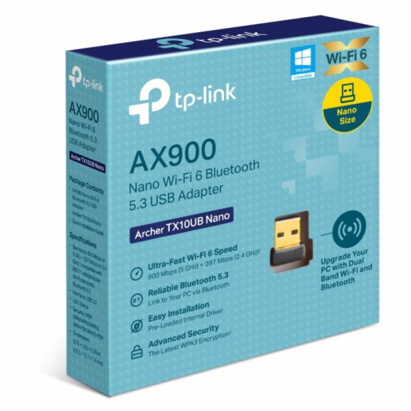 USB klient TP-Link Archer TX10UB Nano AX900, 2,4/5GHz, US...