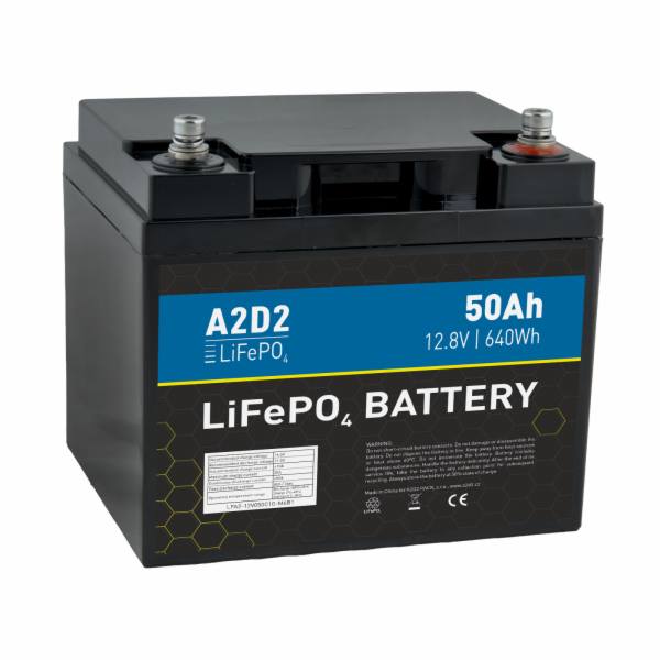 Baterie Avacom A2D2 LiFePO4 12,8V 50Ah M6