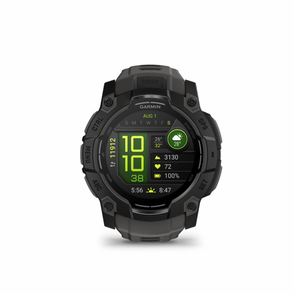 Garmin Instinct 3 – 50 mm, AMOLED, Black s charcoal páskem
