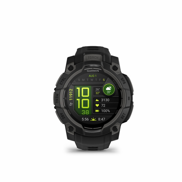 Garmin Instinct 3 – 45 mm, AMOLED, Černé s černým páskem