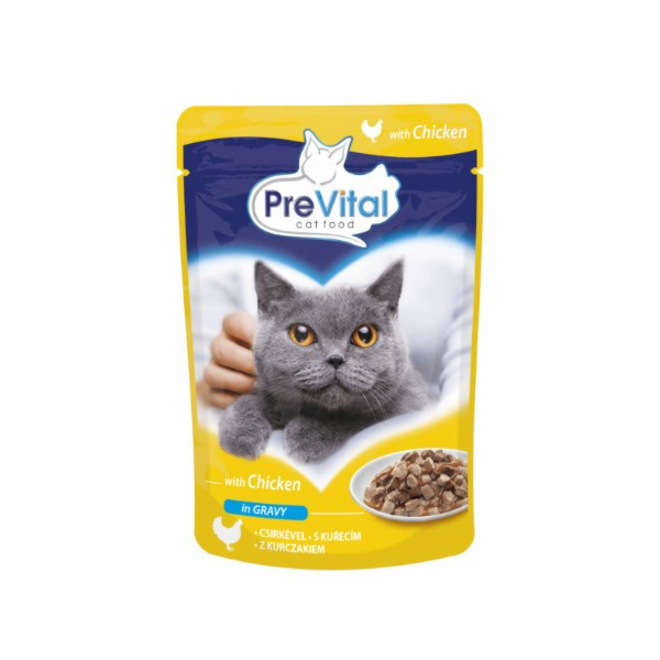 PREVITAL Cat Food Mix chutí Kuře, Telecí, Losos v omáčce ...
