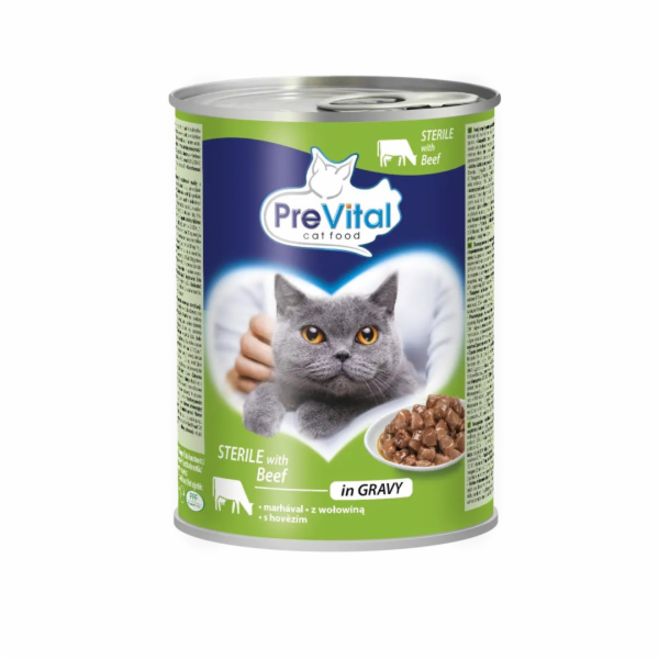 PREVITAL Cat Food Sterile Hovězí v omáčce - mokré krmivo ...
