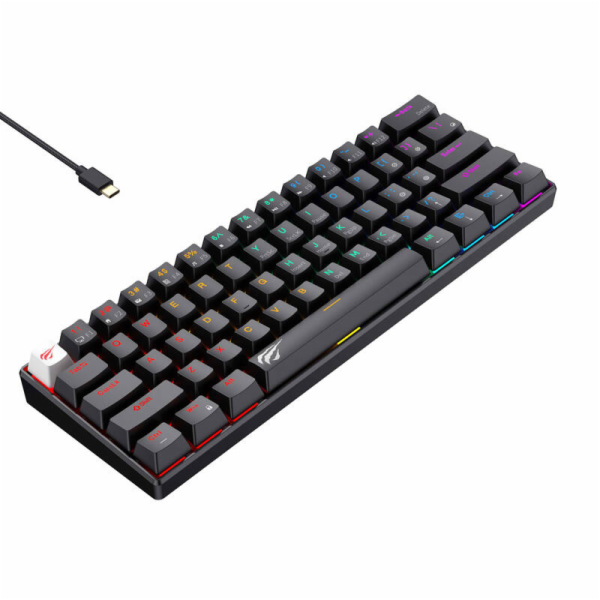 Havit KB903L drátová mechanická / herní RGB klávesnice (č...