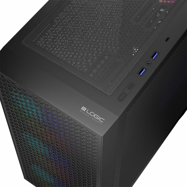 Logic DART PRO ARGB MIDI skříň USB-C černá