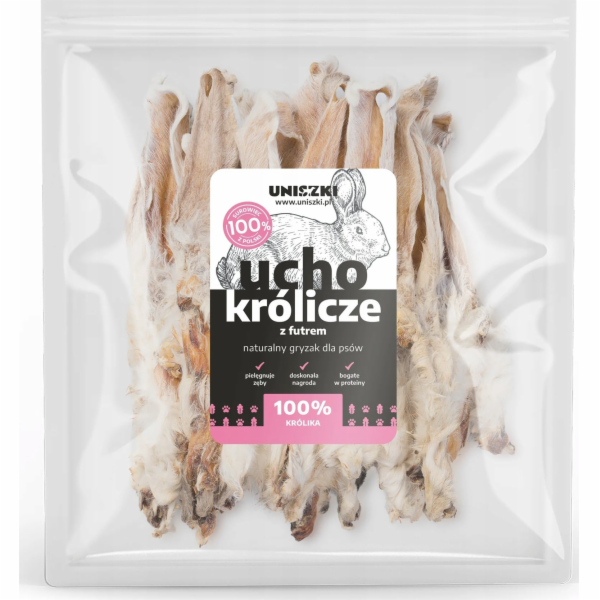 UNISZKI Králičí ucho s kožešinou - pochoutka pro psa - 2 ...