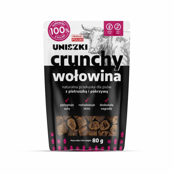 UNISZKI Crunchy Hovězí s petrželí a kopřivou - pochoutka ...