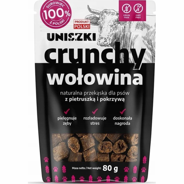 UNISZKI Crunchy Hovězí s petrželí a kopřivou - pochoutka ...