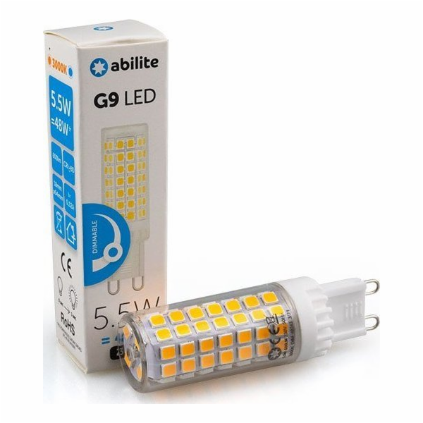 — ABILITE LED ŽÁROVKA, TEPLÁ, G9 5,5W, 230V, 600LM, stmív...