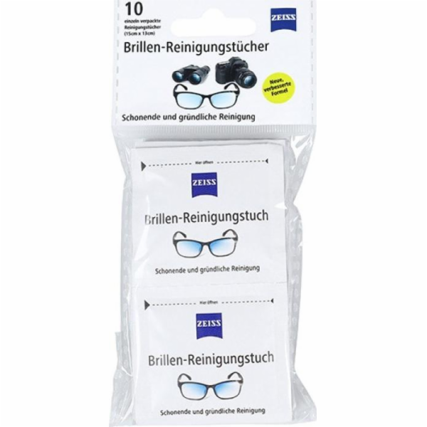 Zeiss Čisticí ubrousky na brýle a displej 10 ks.