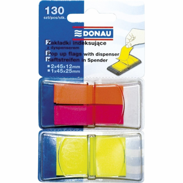 Donau INDEXOVACÍ ZÁLOŽKY DONAU PP MIX 2X12X45MM 1X25X45MM