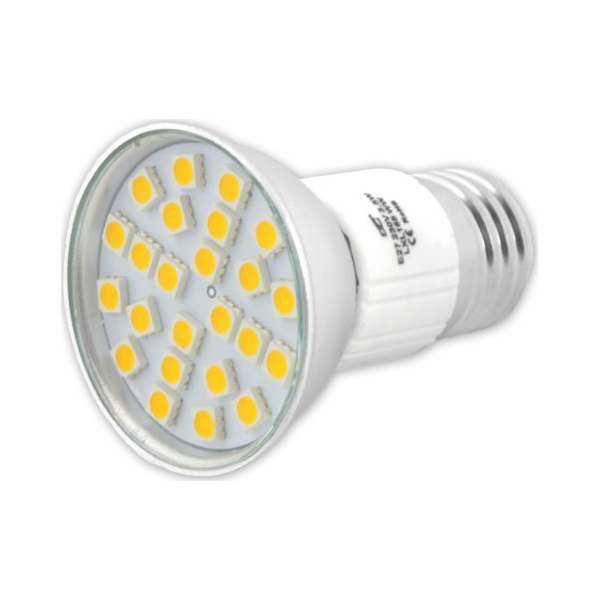 LTC PS Bulb 24 LED LTC SMD5050, E27/230V, světle teplá bílá.